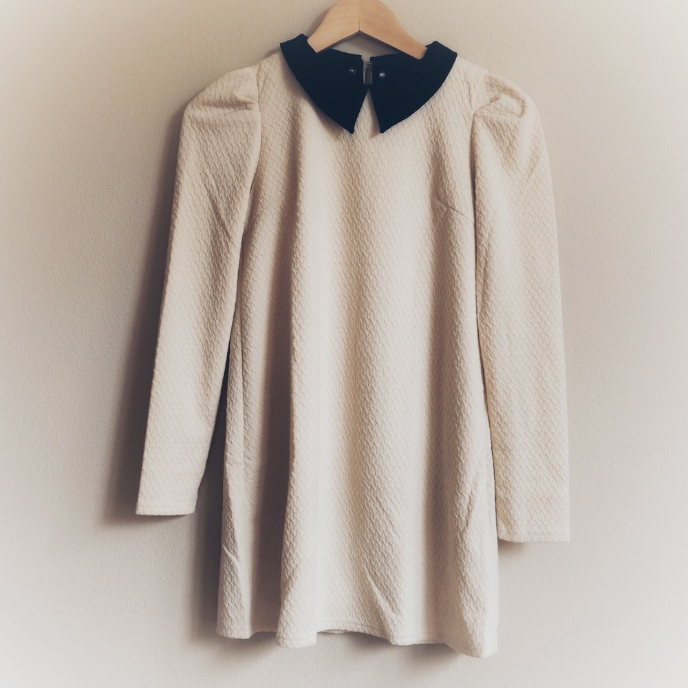Japanese Shift Dress w/ Removable Collar